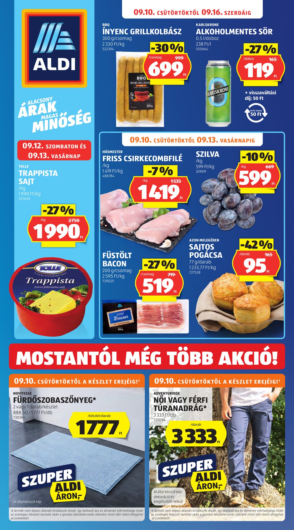 Aldi akciós újság 2026.09.10-től - 1. oldal.