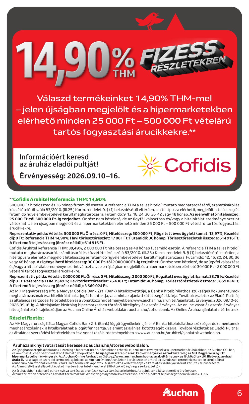 Auchan akciós újság 2026.09.10-től - 6. oldal.