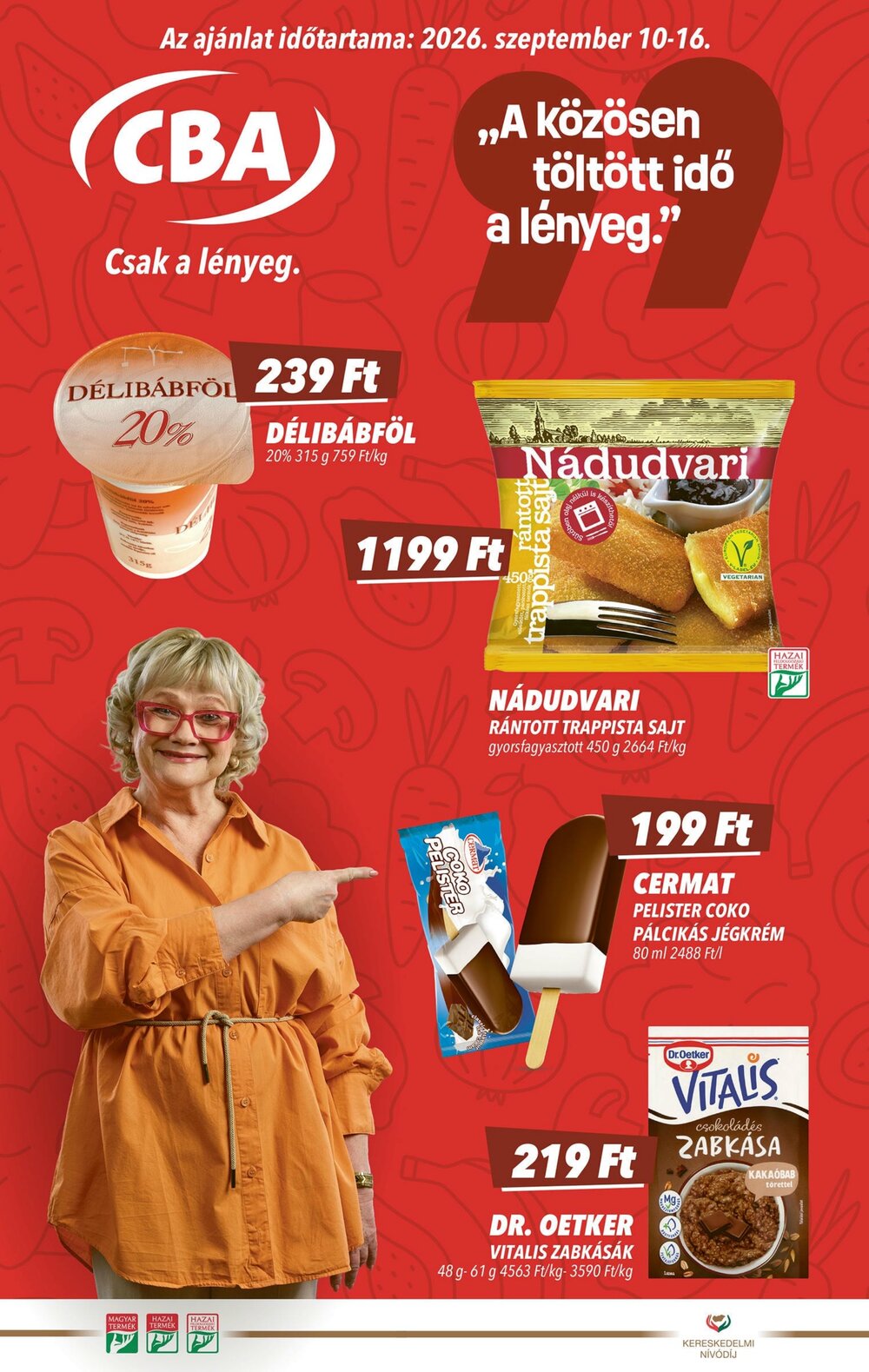 CBA akciós újság 2026.09.10-től - 1. oldal.