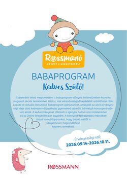 Rossmann akciós újság 2026.09.14-től