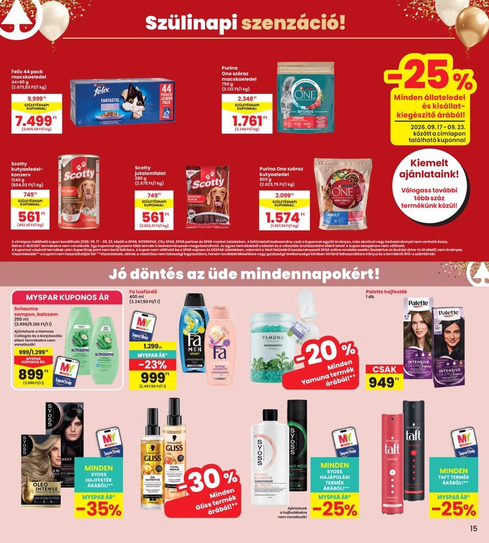 Interspar akciós újság 2026.09.17-től - 15. oldal.