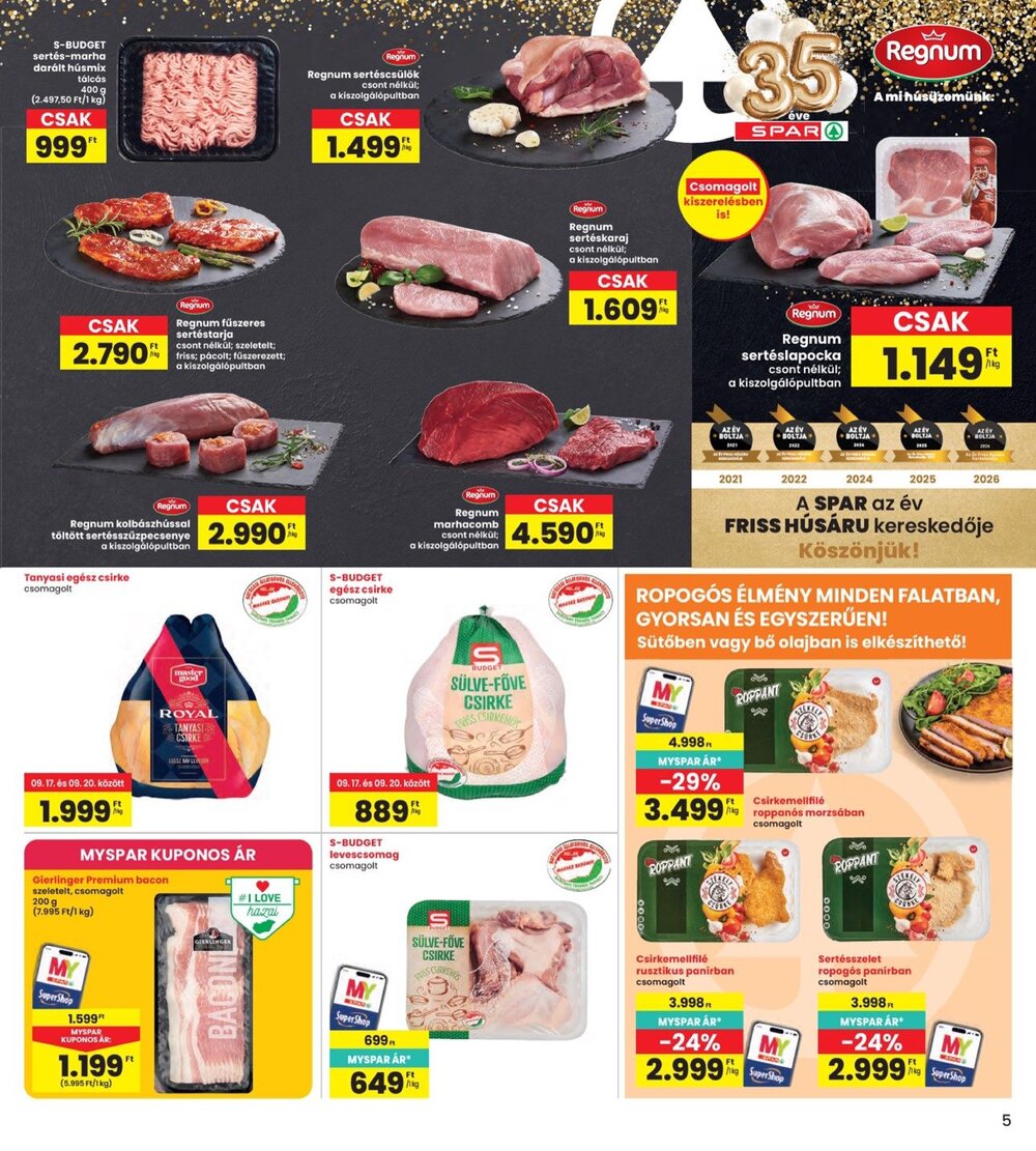 Interspar akciós újság 2026.09.17-től - 5. oldal.