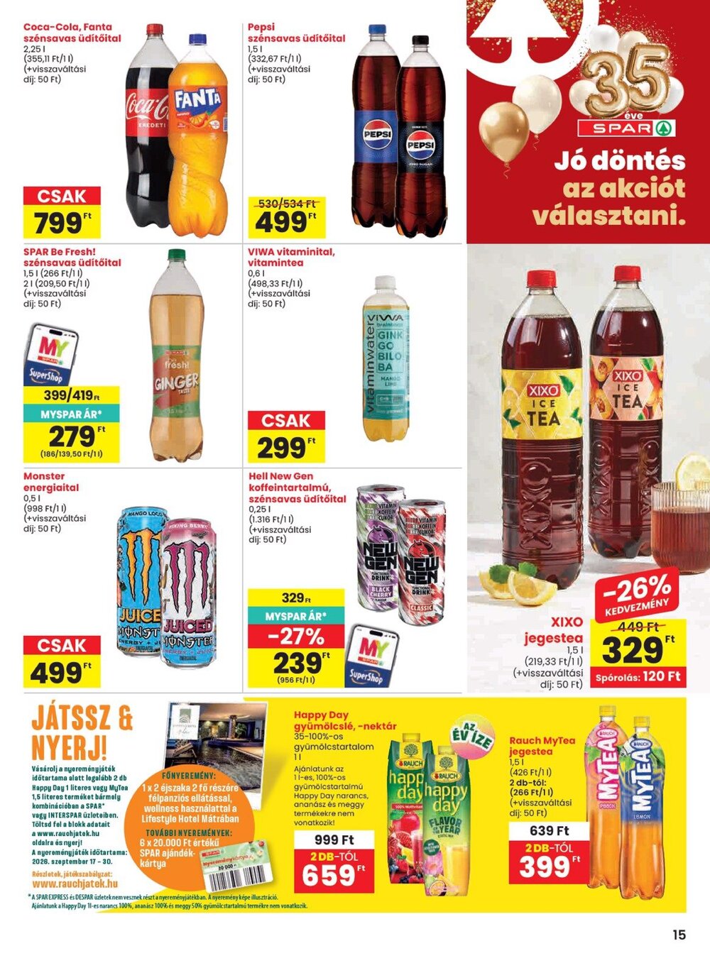 Spar akciós újság 2026.09.17-től - 15. oldal.