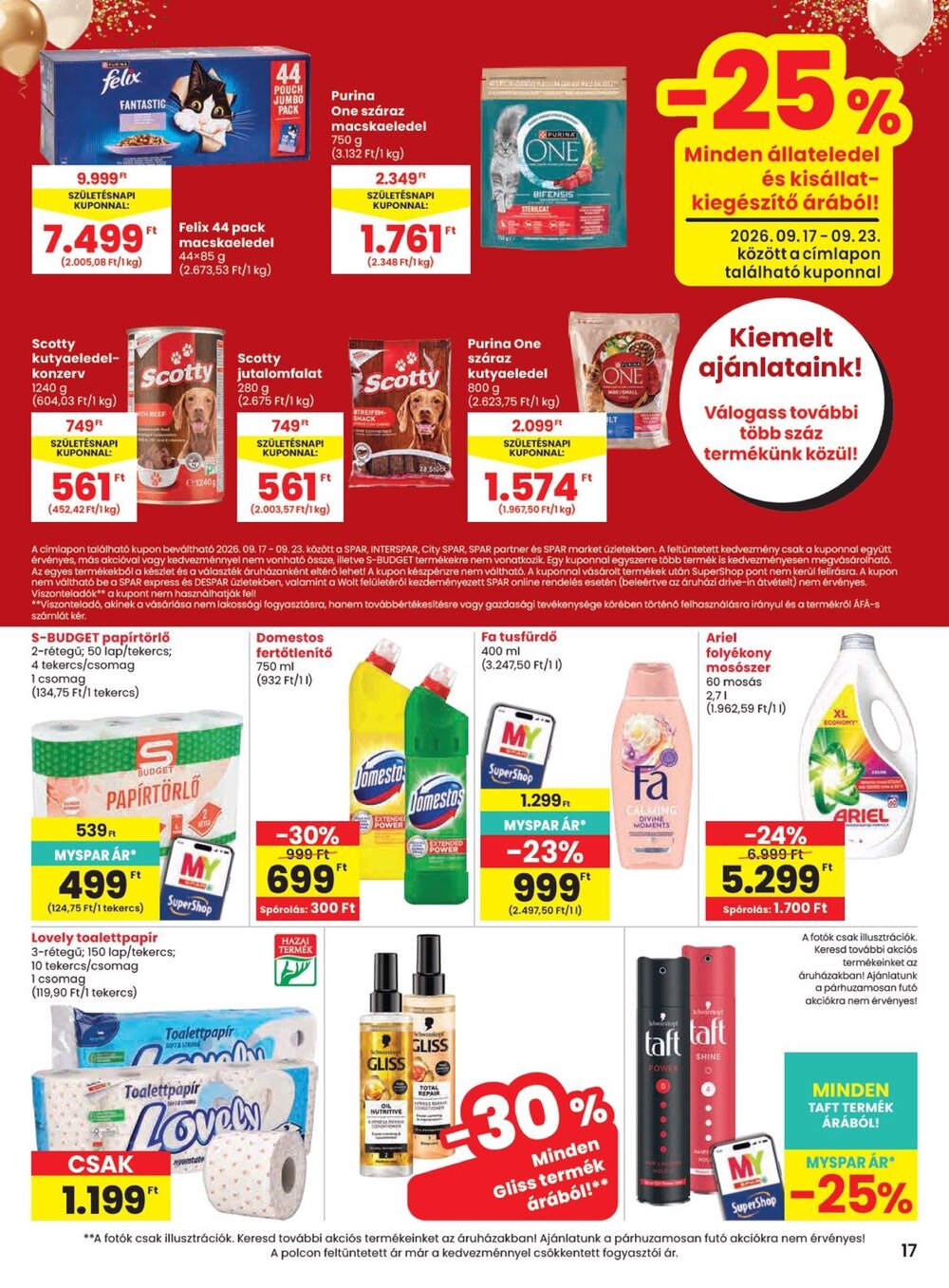 Spar akciós újság 2026.09.17-től - 17. oldal.