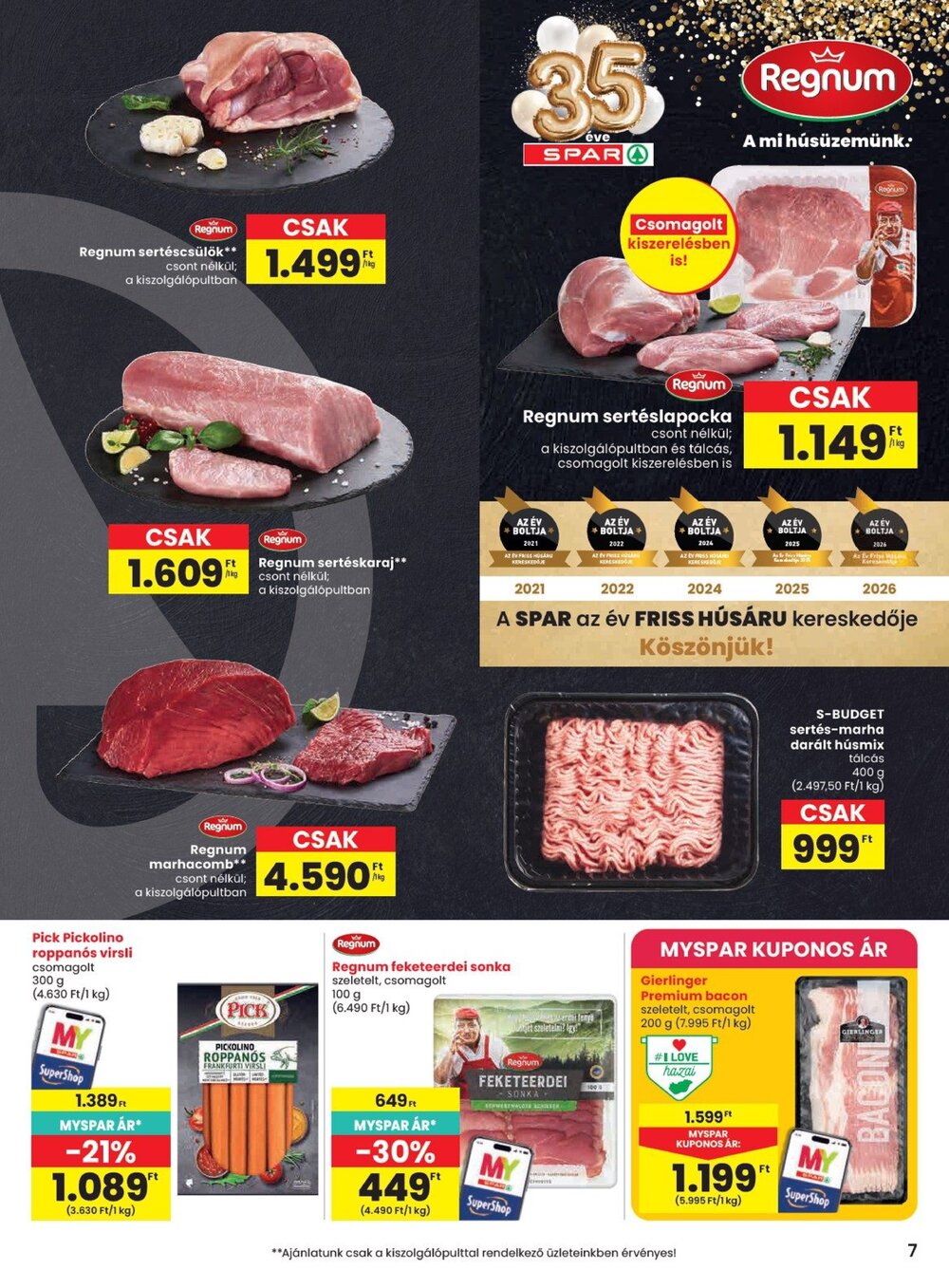 Spar akciós újság 2026.09.17-től - 7. oldal.