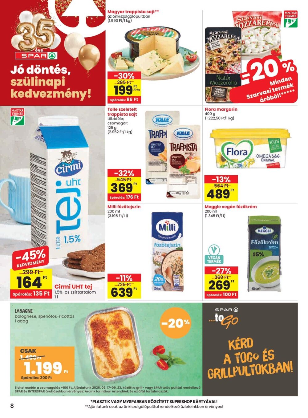 Spar akciós újság 2026.09.17-től - 8. oldal.