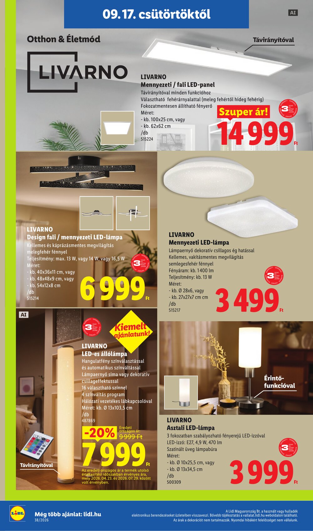 Lidl akciós újság 2026.09.17-től - 36. oldal.