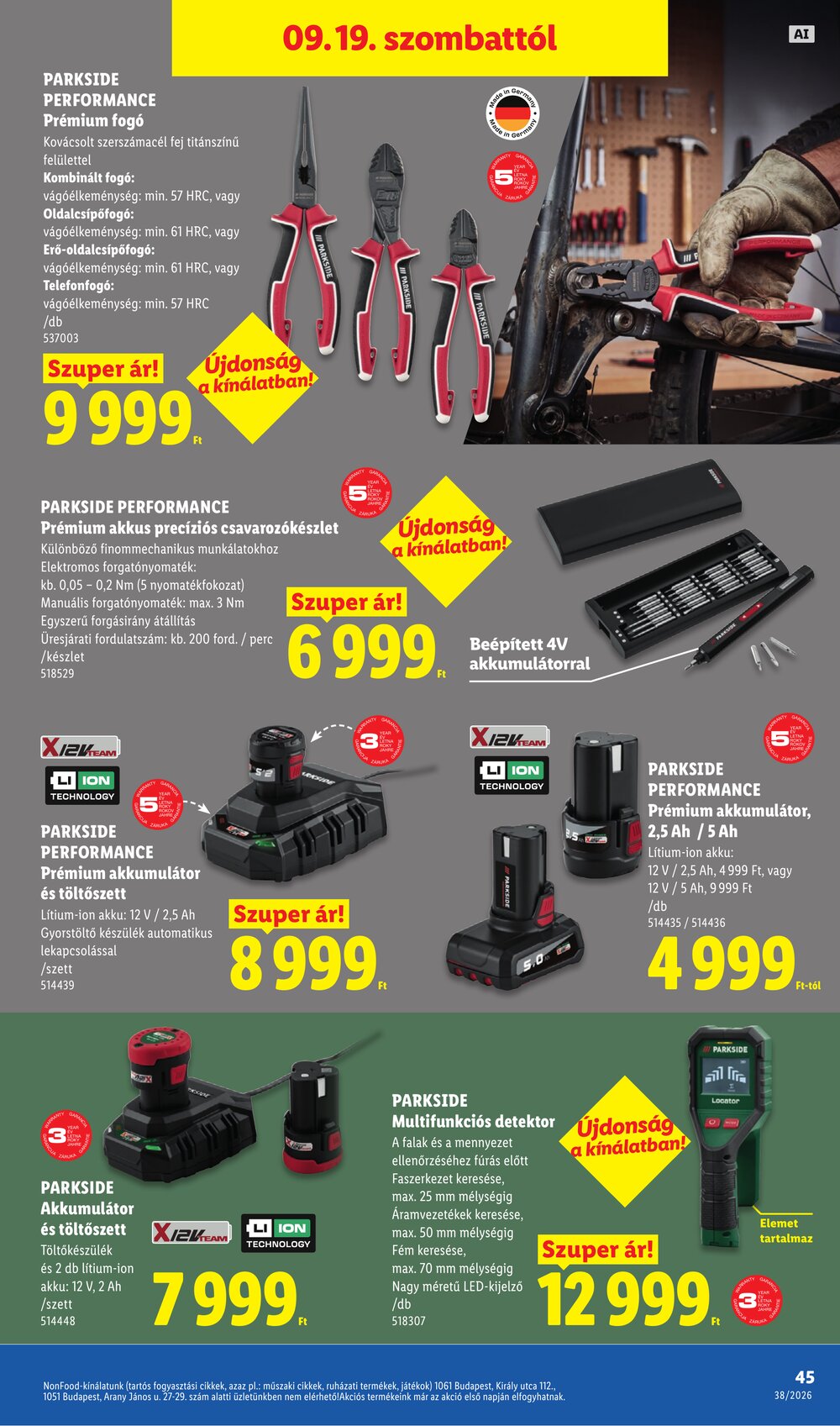 Lidl akciós újság 2026.09.17-től - 45. oldal.