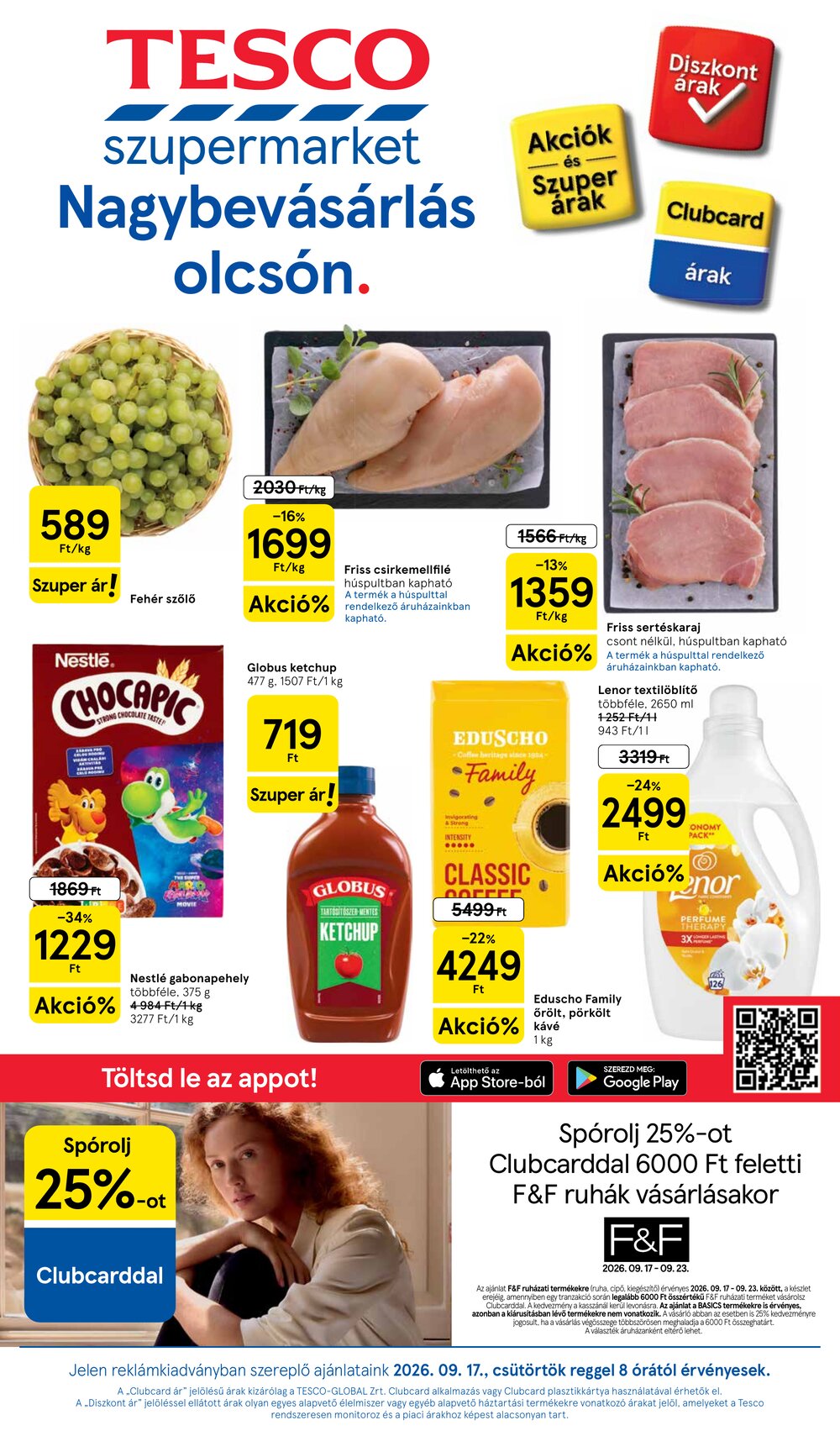 Tesco akciós újság 2026.09.17-től - 1. oldal.