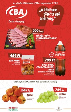 CBA akciós újság 2026.09.17-től