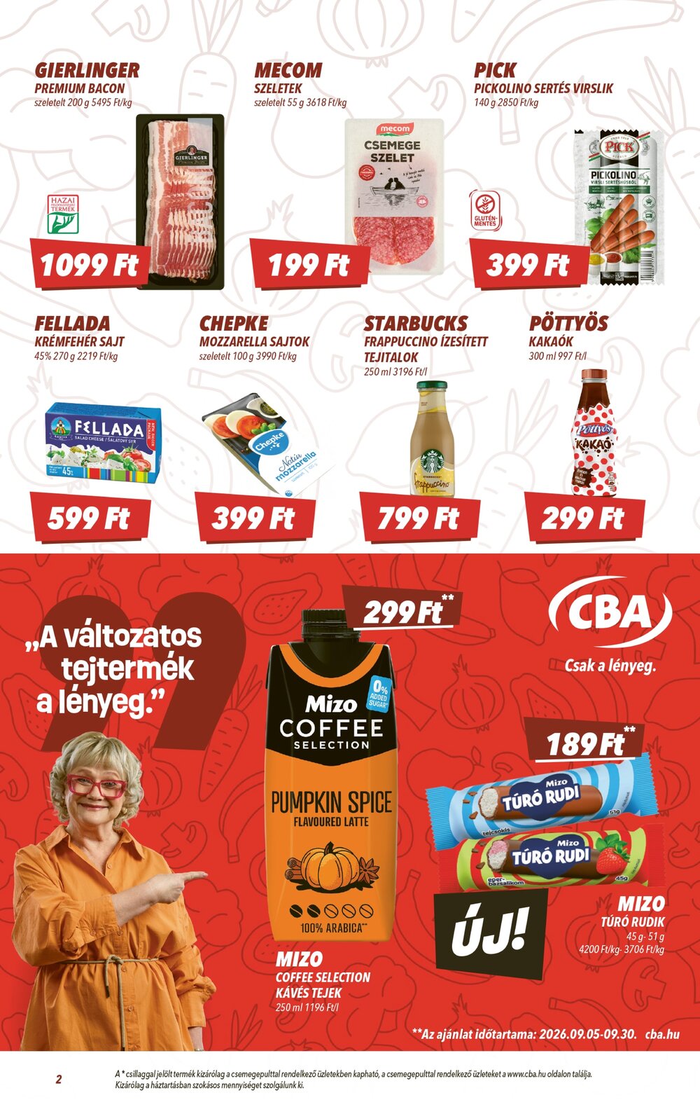 CBA akciós újság 2026.09.17-től - 2. oldal.