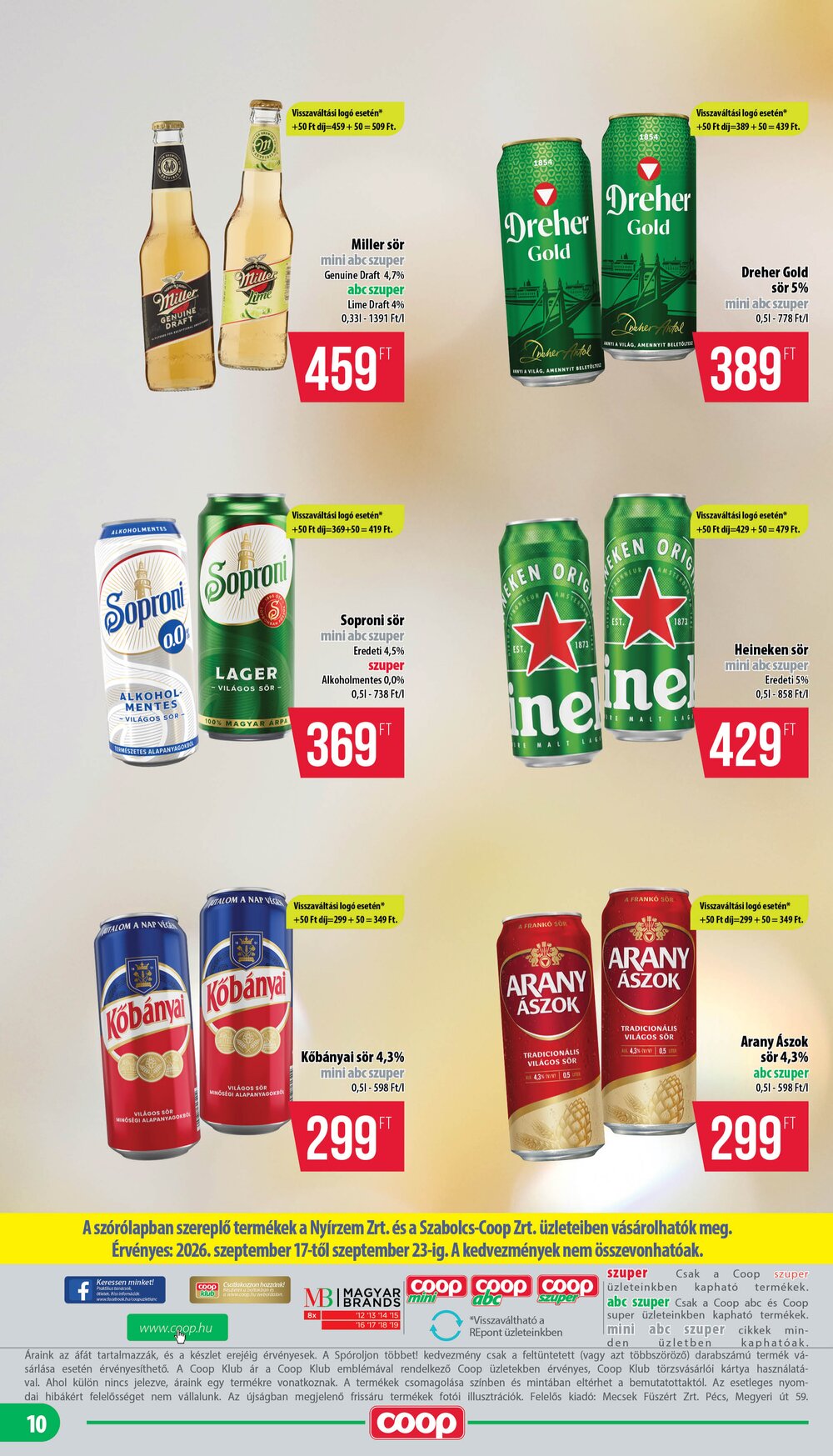 Coop akciós újság 2026.09.17-től - 10. oldal.