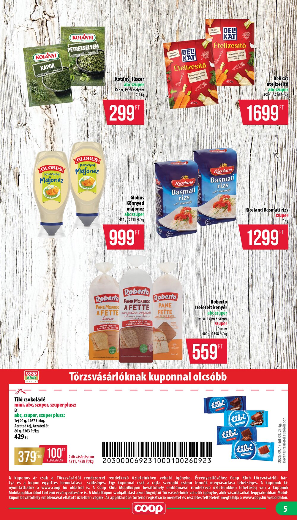 Coop akciós újság 2026.09.17-től - 5. oldal.