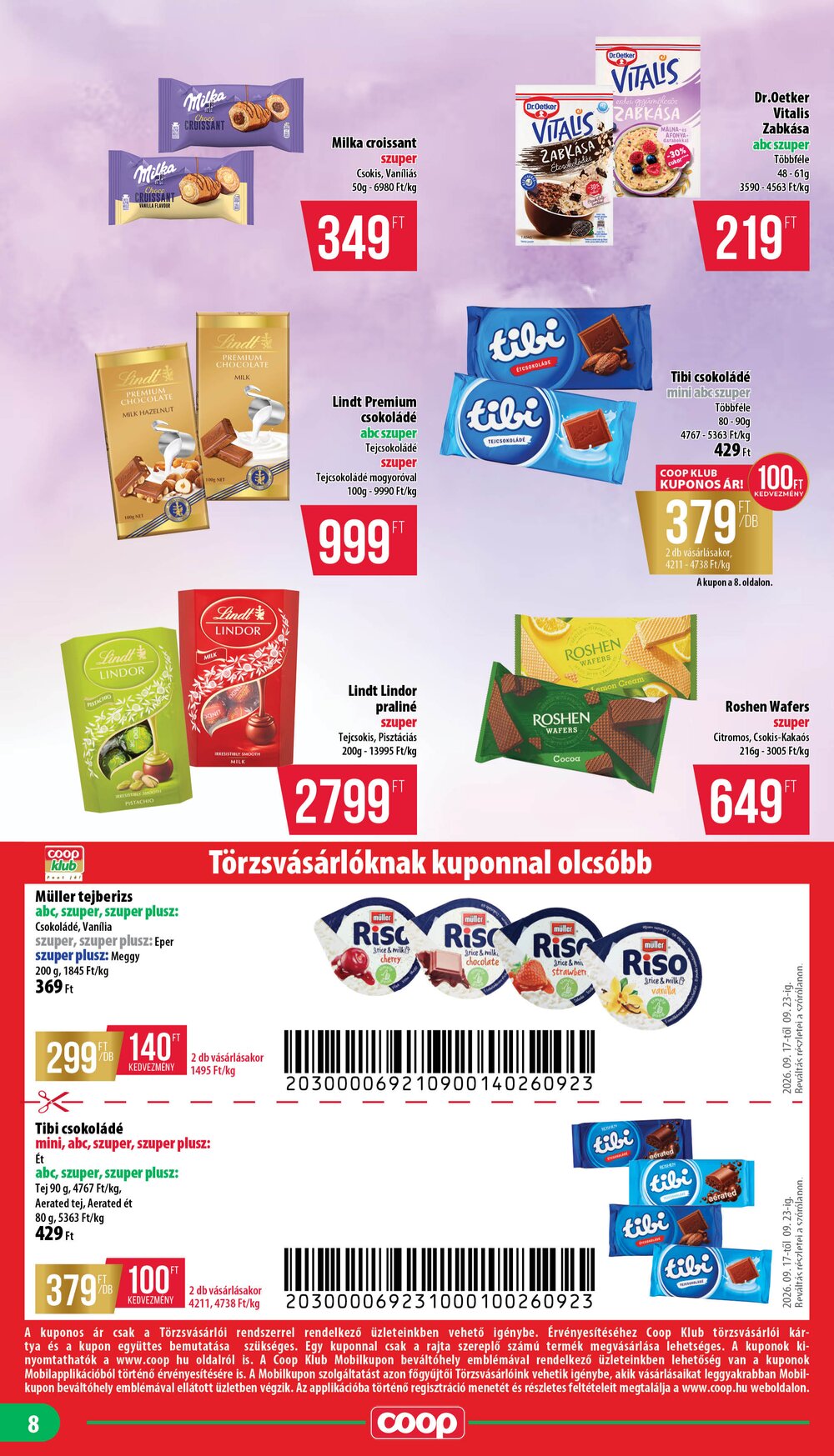 Coop akciós újság 2026.09.17-től - 8. oldal.