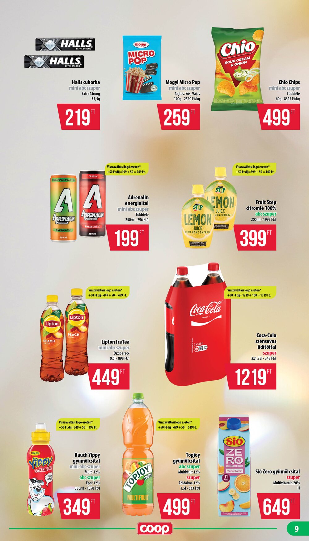 Coop akciós újság 2026.09.17-től - 9. oldal.