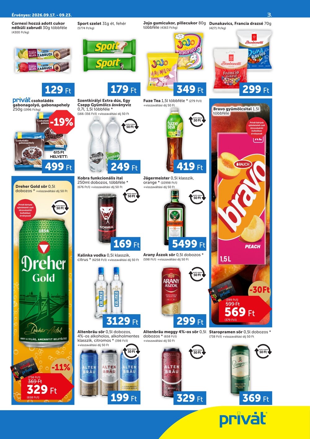Privát akciós újság 2026.09.17-től - 3. oldal.