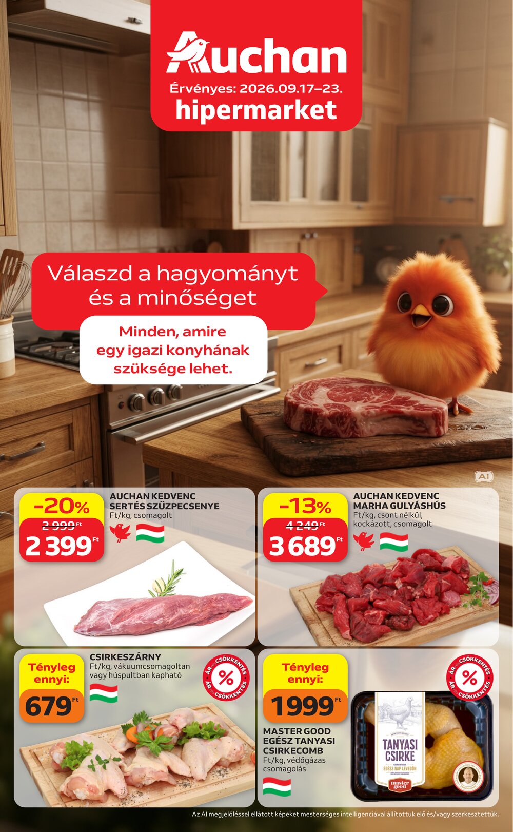 Auchan akciós újság 2026.09.17-től - 1. oldal.