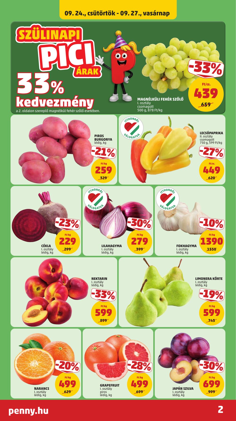 Penny Market akciós újság 2026.09.24-től - 2. oldal.