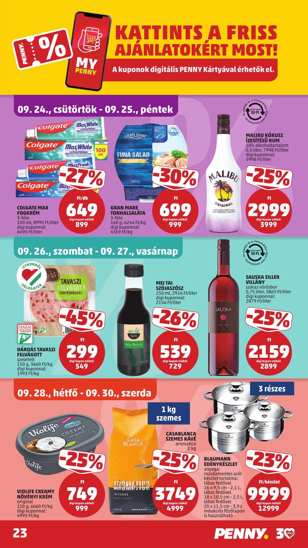 Penny Market akciós újság 2026.09.24-től - 27. oldal.