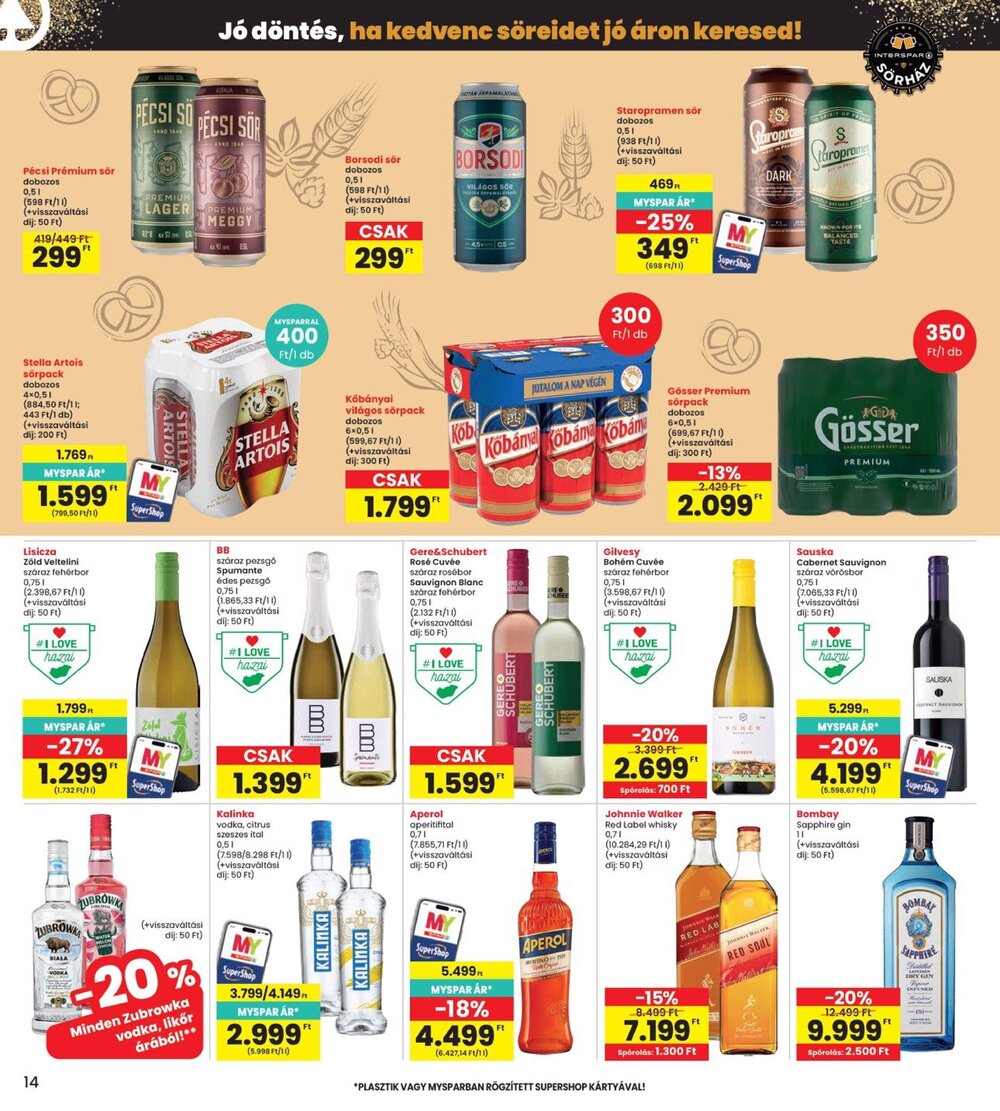 Interspar akciós újság 2026.09.24-től - 14. oldal.