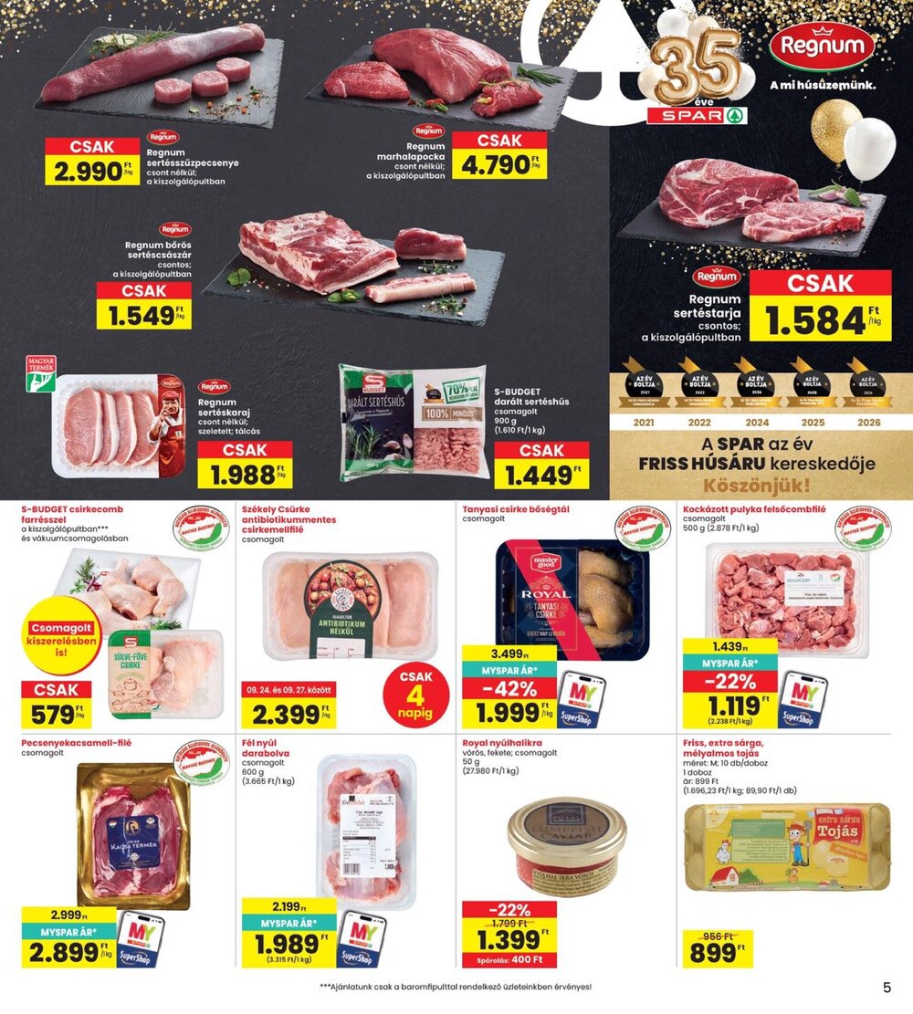 Interspar akciós újság 2026.09.24-től - 5. oldal.