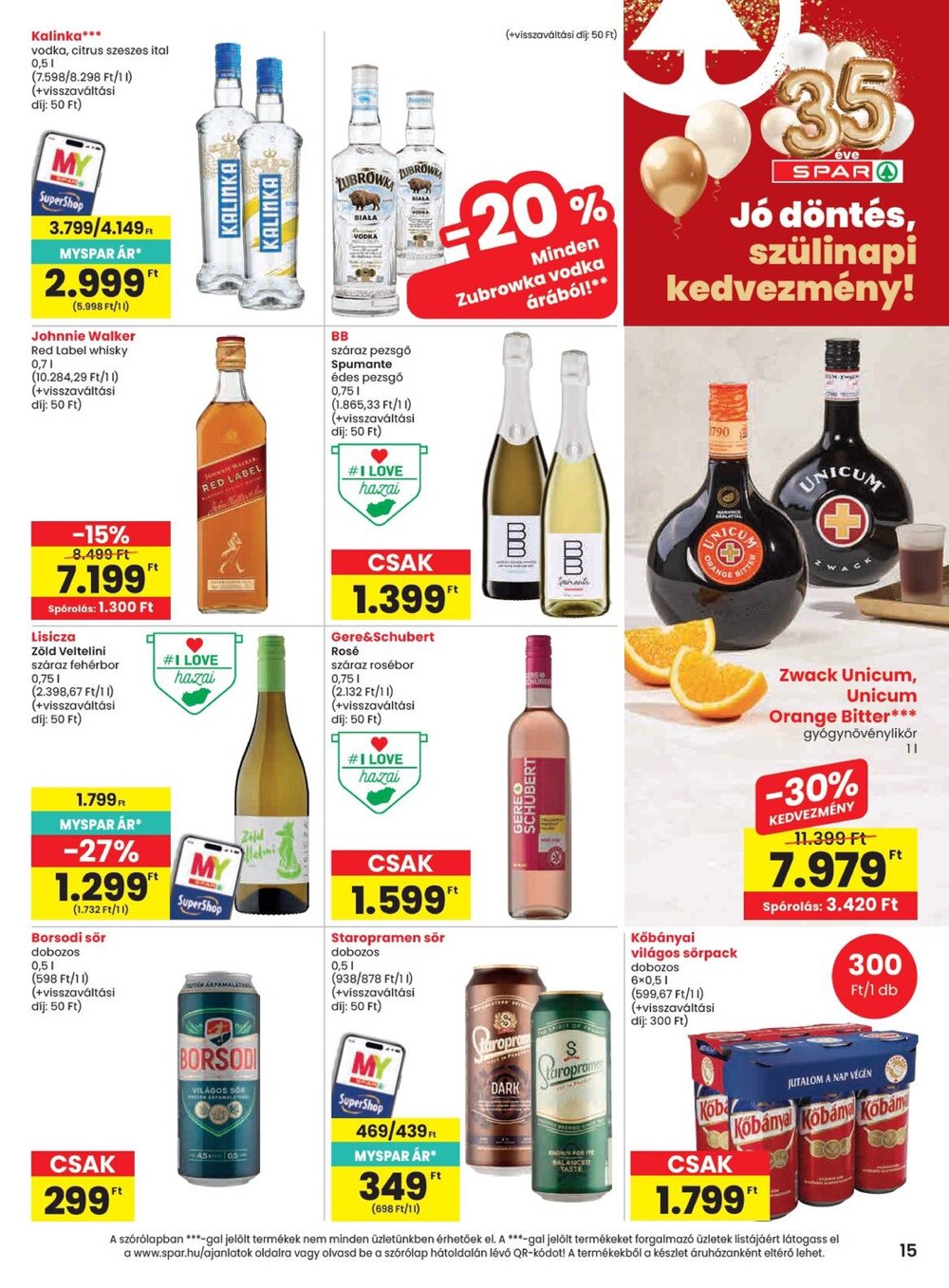 Spar akciós újság 2026.09.24-től - 15. oldal.