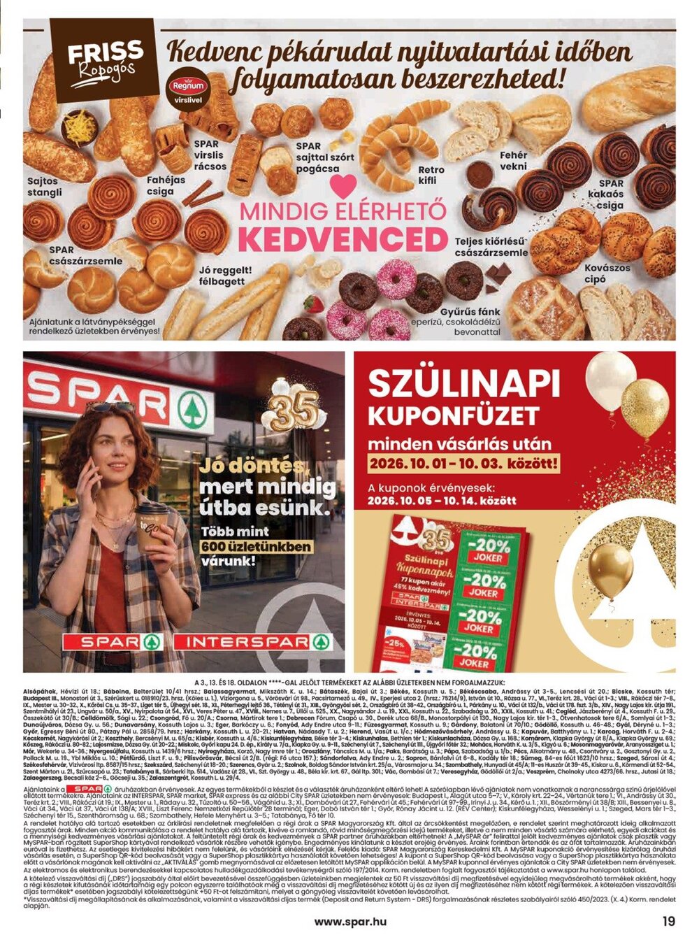 Spar akciós újság 2026.09.24-től - 19. oldal.