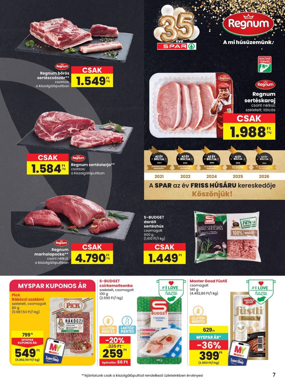 Spar akciós újság 2026.09.24-től - 7. oldal.