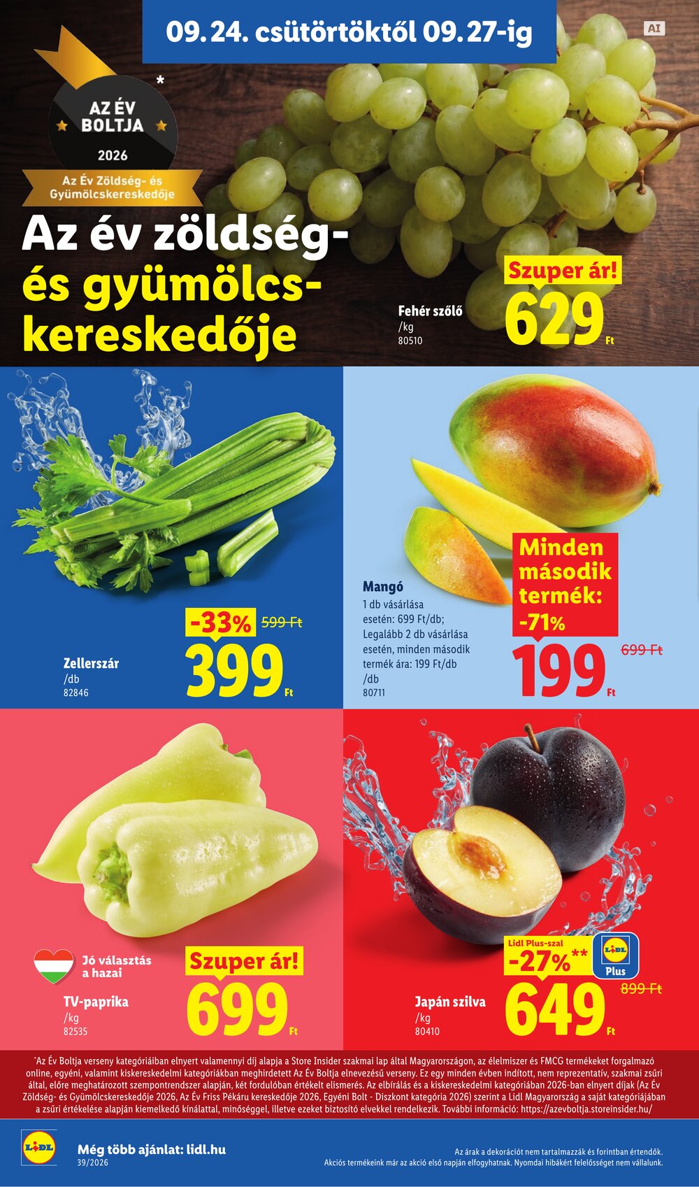 Lidl akciós újság 2026.09.24-től - 2. oldal.