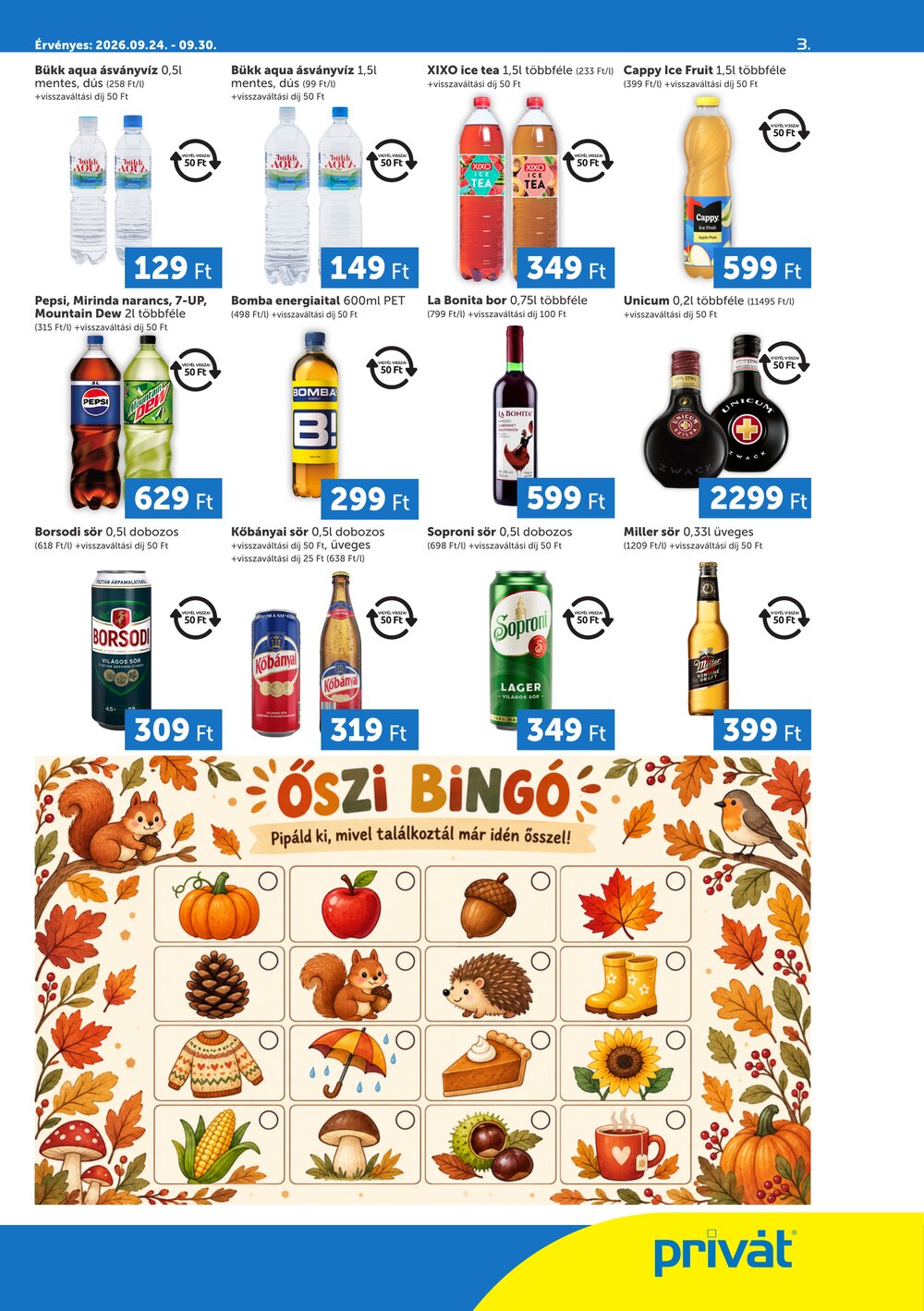 Privát akciós újság 2026.09.24-től - 3. oldal.