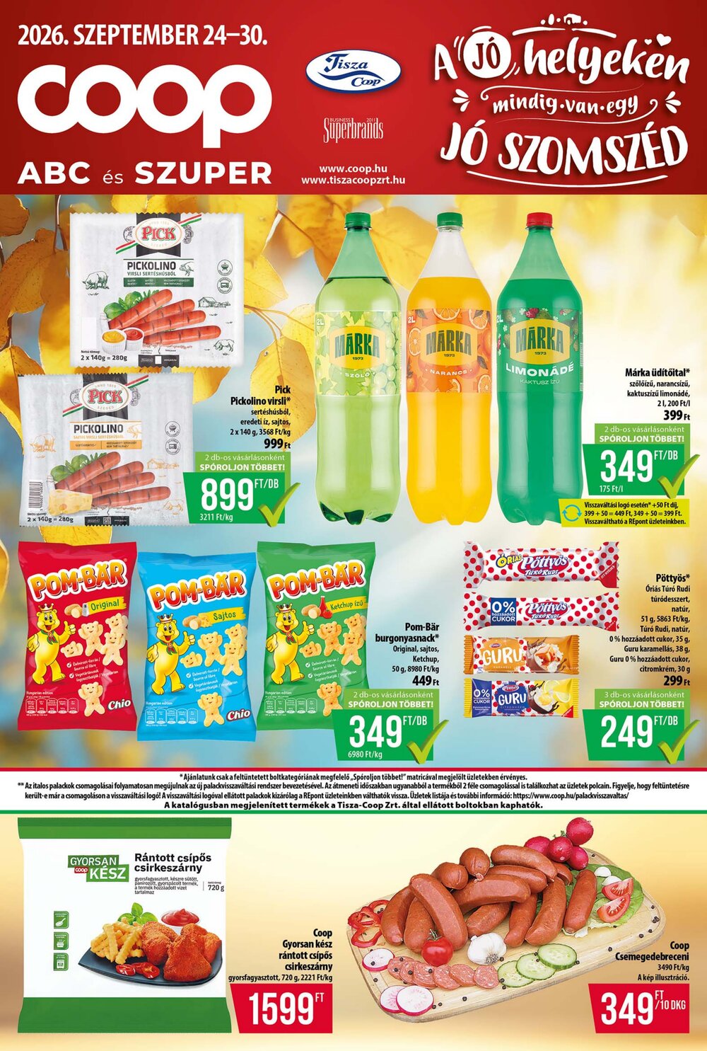 Coop akciós újság 2026.09.24-től - 1. oldal.