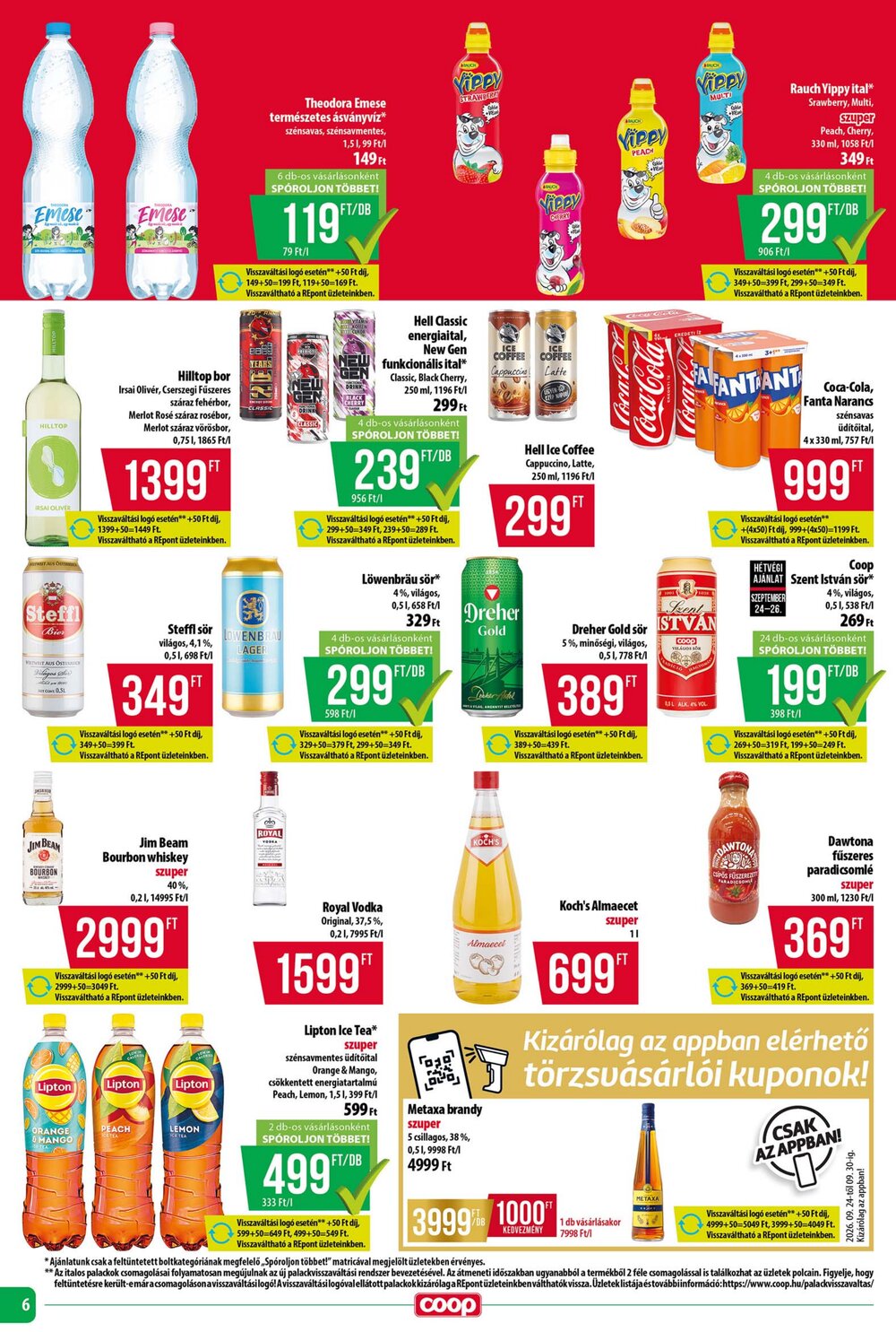 Coop akciós újság 2026.09.24-től - 6. oldal.