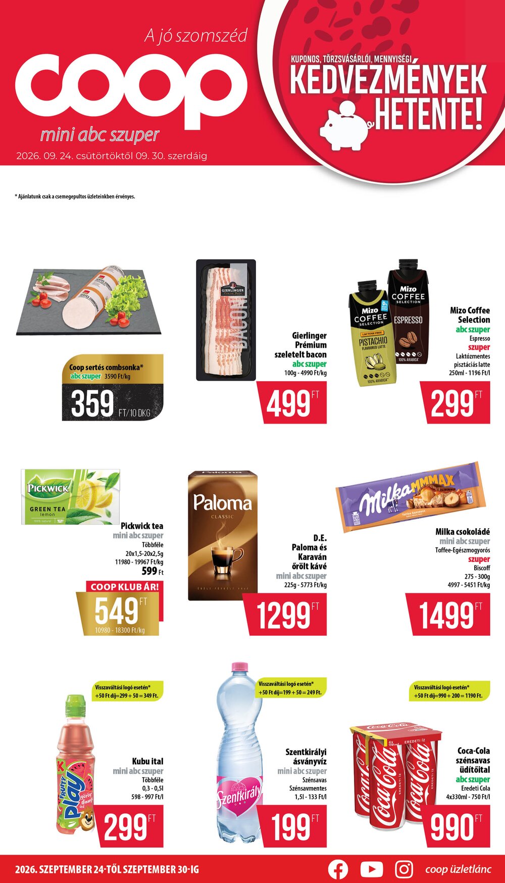 Coop akciós újság 2026.09.24-től - 1. oldal.