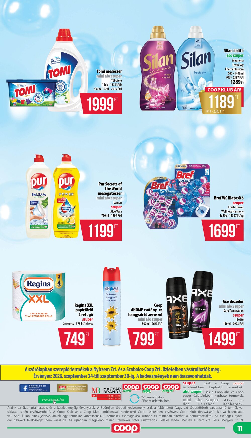 Coop akciós újság 2026.09.24-től - 11. oldal.