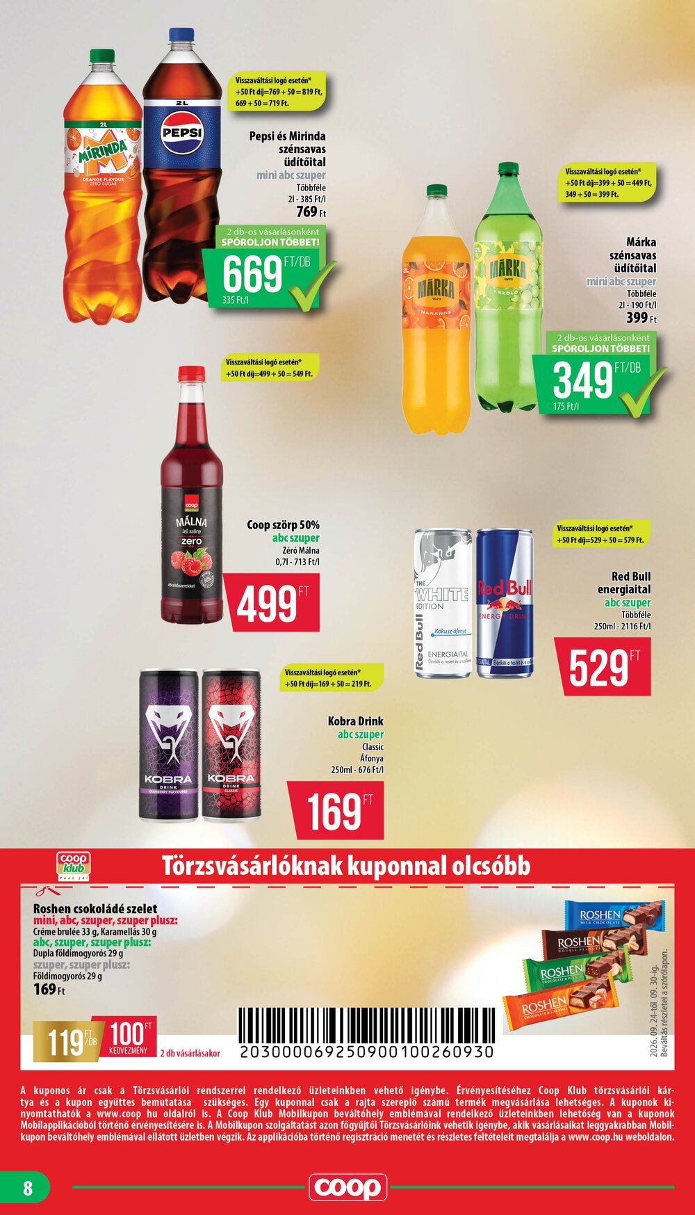 Coop akciós újság 2026.09.24-től - 8. oldal.