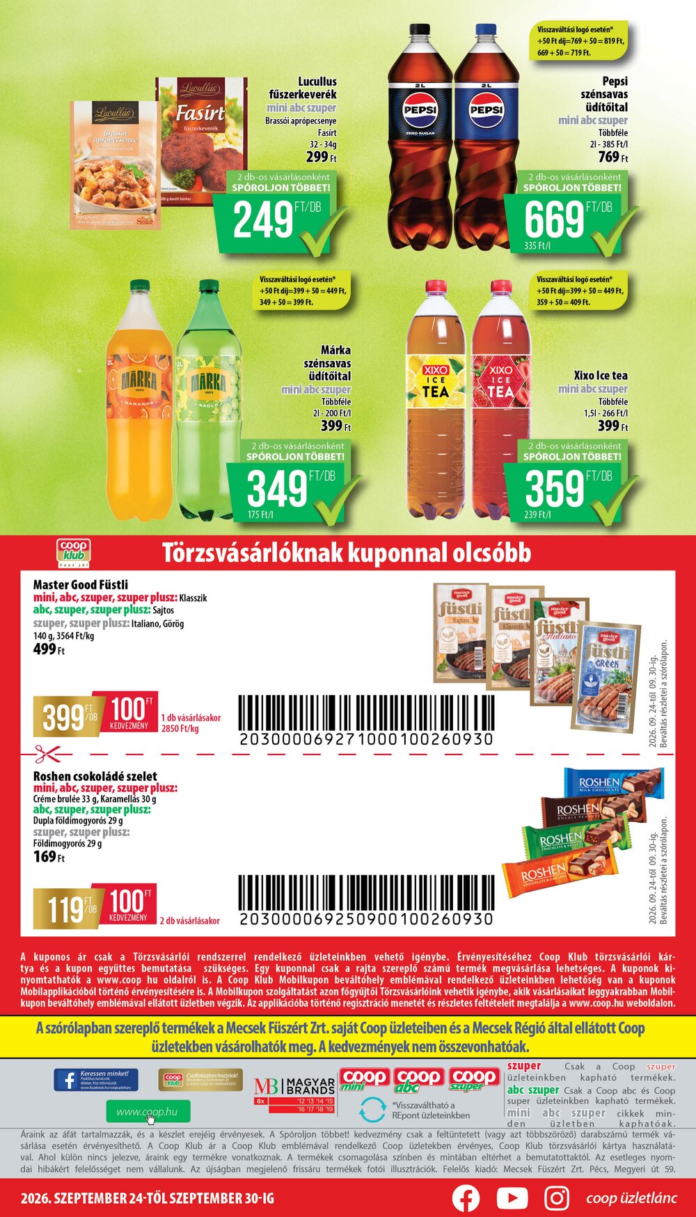 Coop akciós újság 2026.09.24-től - 12. oldal.