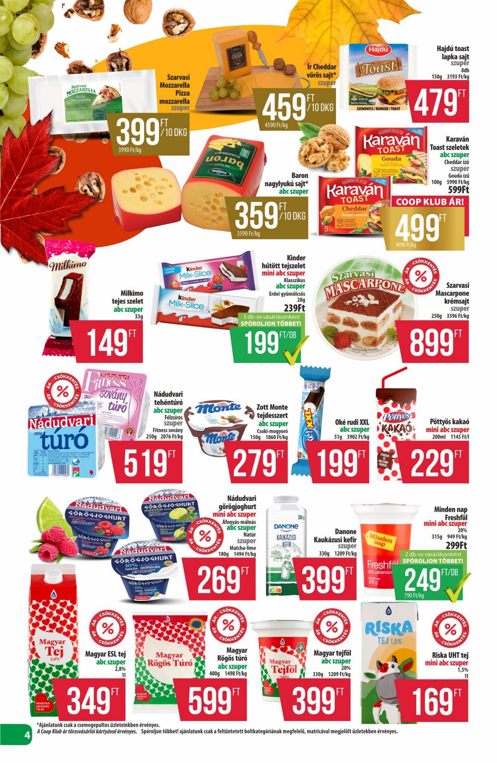 Coop akciós újság 2026.09.24-től - 4. oldal.