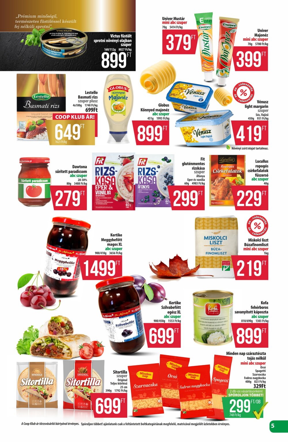 Coop akciós újság 2026.09.24-től - 5. oldal.
