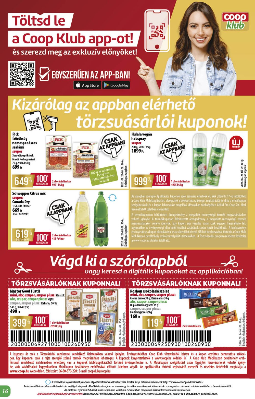 Coop akciós újság 2026.09.24-től - 16. oldal.