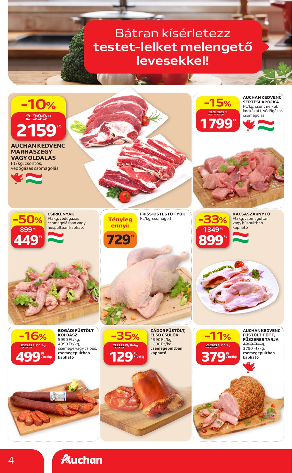 Auchan akciós újság 2026.09.24-től - 4. oldal.