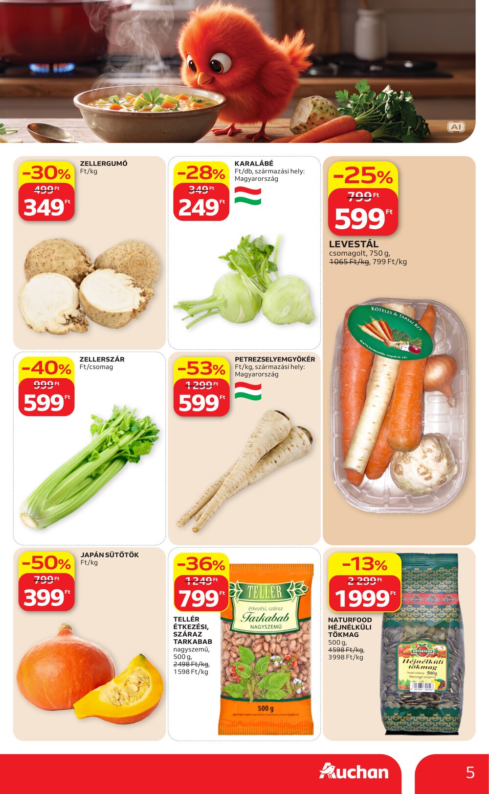 Auchan akciós újság 2026.09.24-től - 5. oldal.