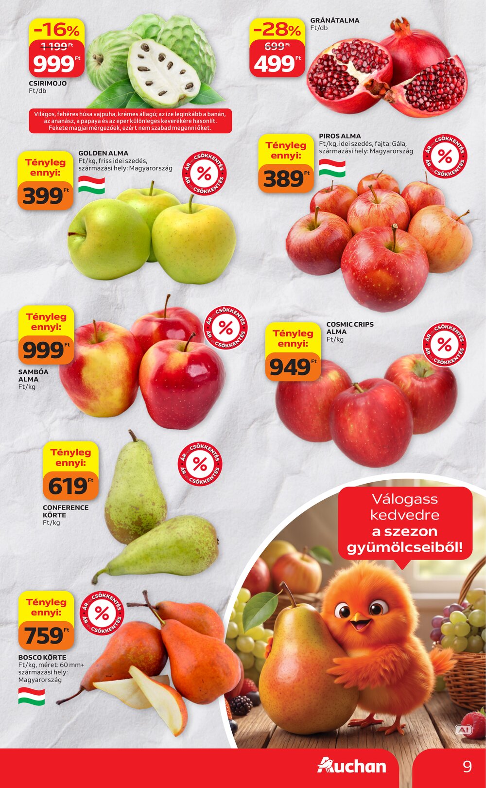 Auchan akciós újság 2026.09.24-től - 9. oldal.