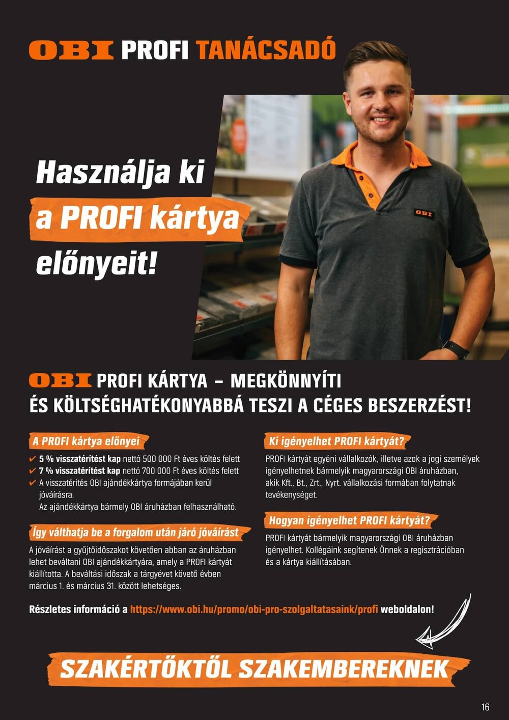 OBI akciós újság 2026.09.29-től - 16. oldal.