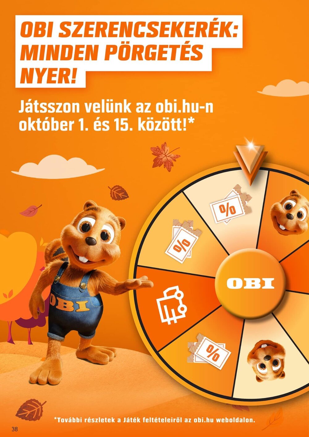 OBI akciós újság 2026.09.29-től - 38. oldal.