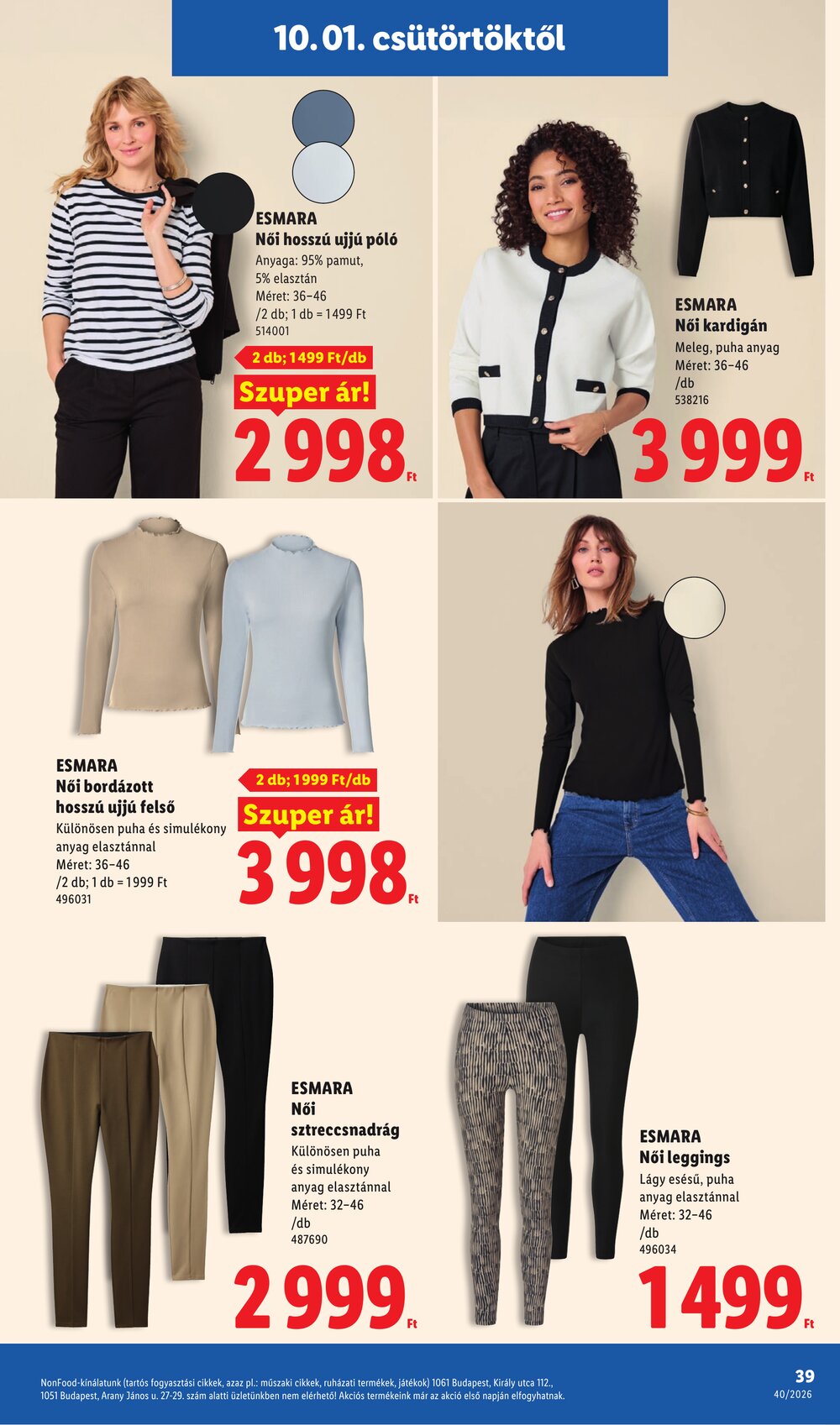 Lidl akciós újság 2026.10.01-től - 39. oldal.