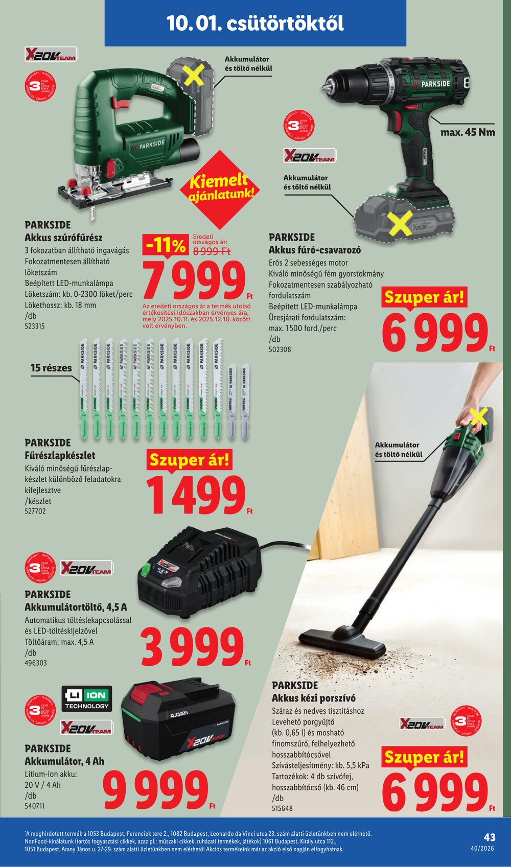 Lidl akciós újság 2026.10.01-től - 43. oldal.