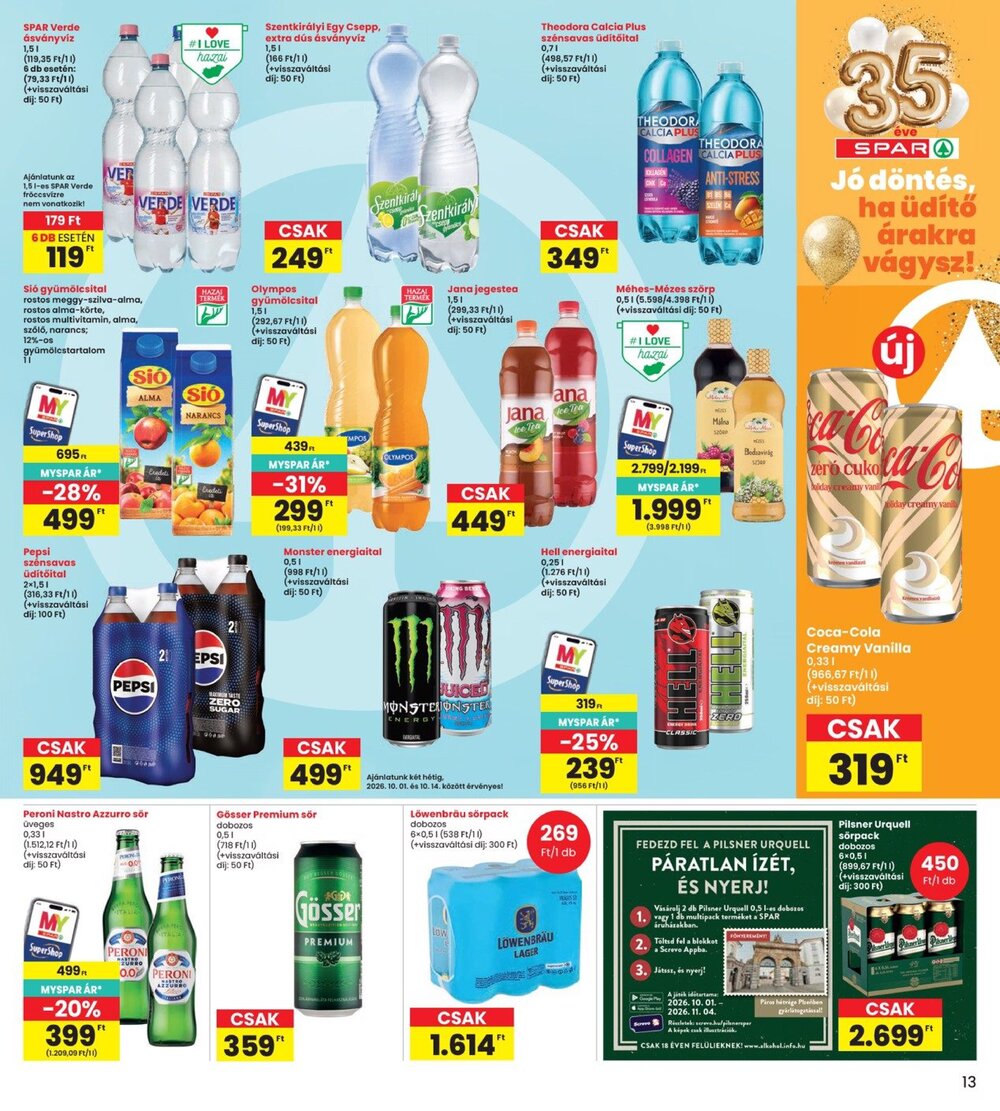 Interspar akciós újság 2026.10.01-től - 13. oldal.