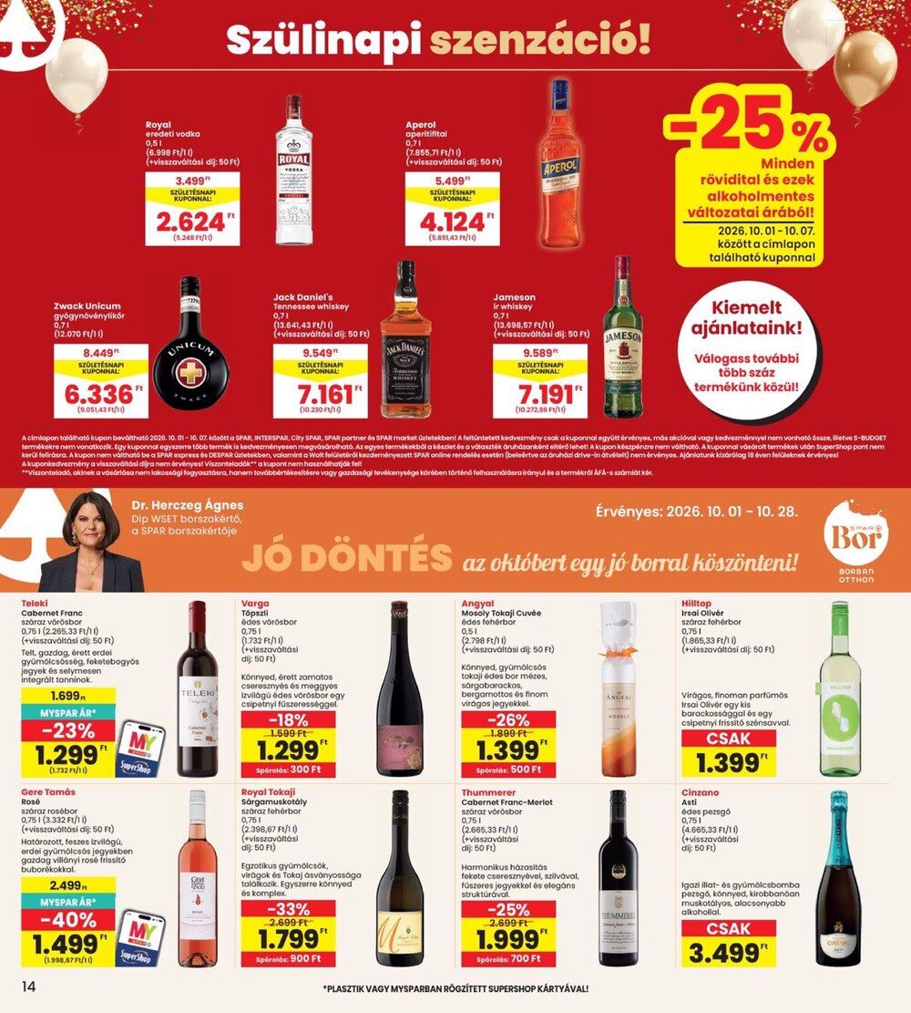 Interspar akciós újság 2026.10.01-től - 14. oldal.