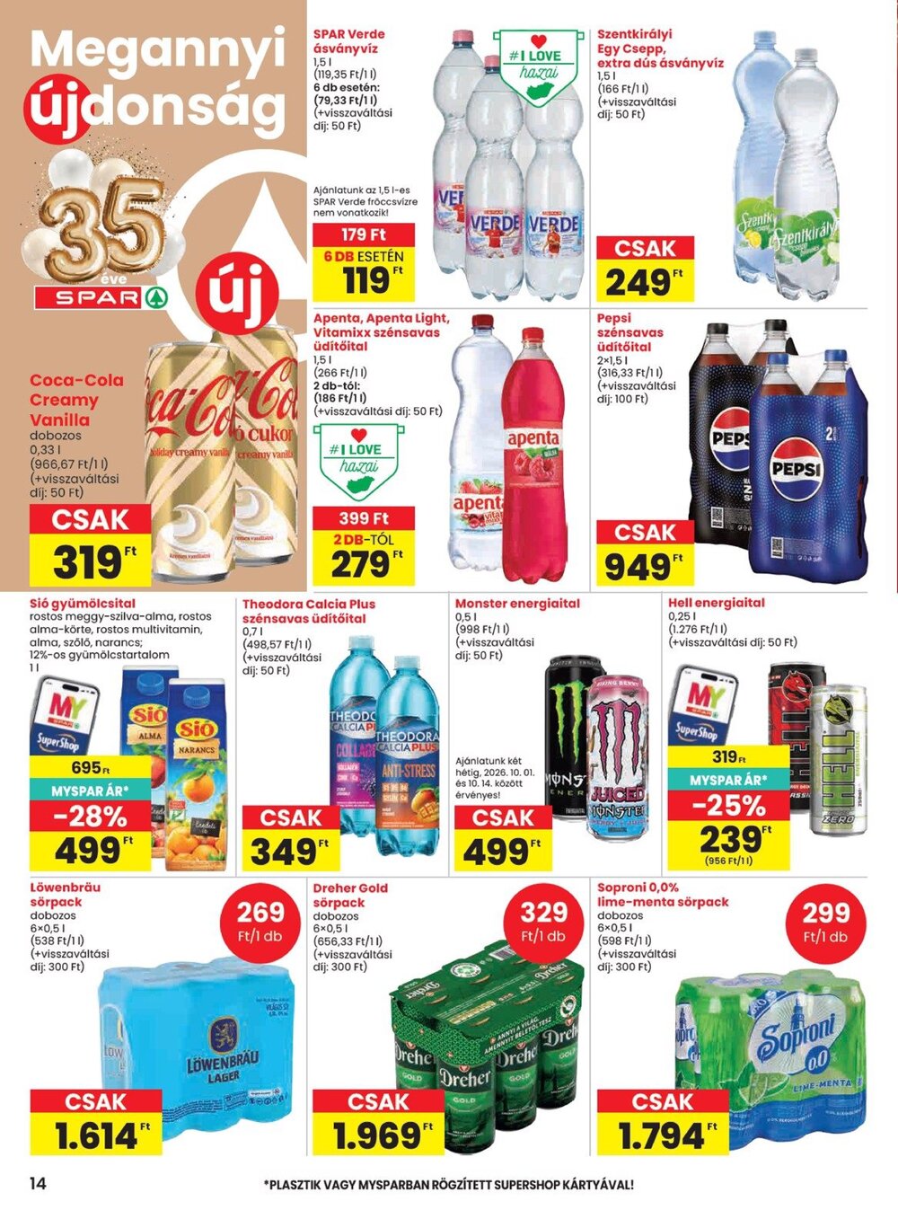 Spar akciós újság 2026.10.01-től - 14. oldal.