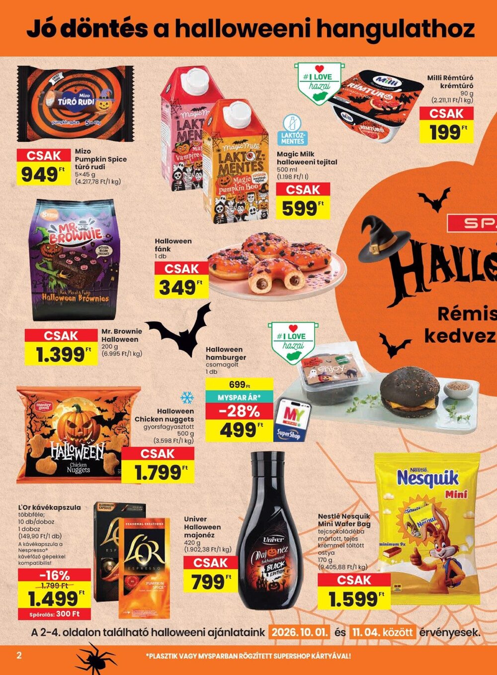 Spar akciós újság 2026.10.01-től - 2. oldal.